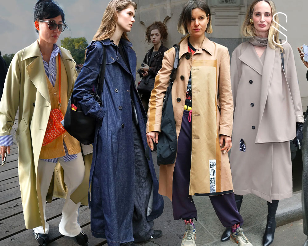 celebrities with leather trench coats