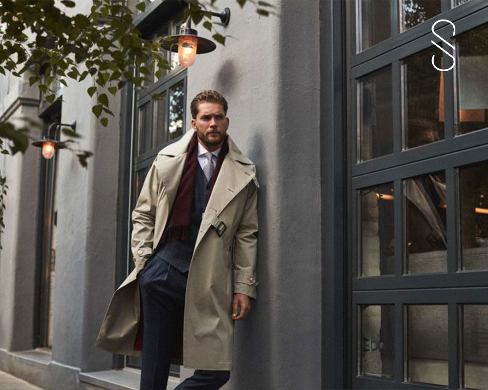 men leather trench coat